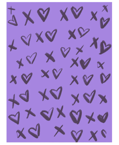 Heart-themed greeting card featuring original artwork by Patricia Petrakis.
